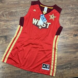 ADIDAS 2011 WEST All Star Game‎ Red L Basketball Jersey NEW Womens NWT